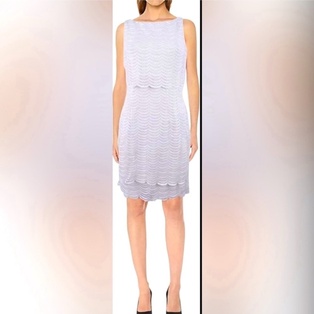 American Living White Scalloped Dress